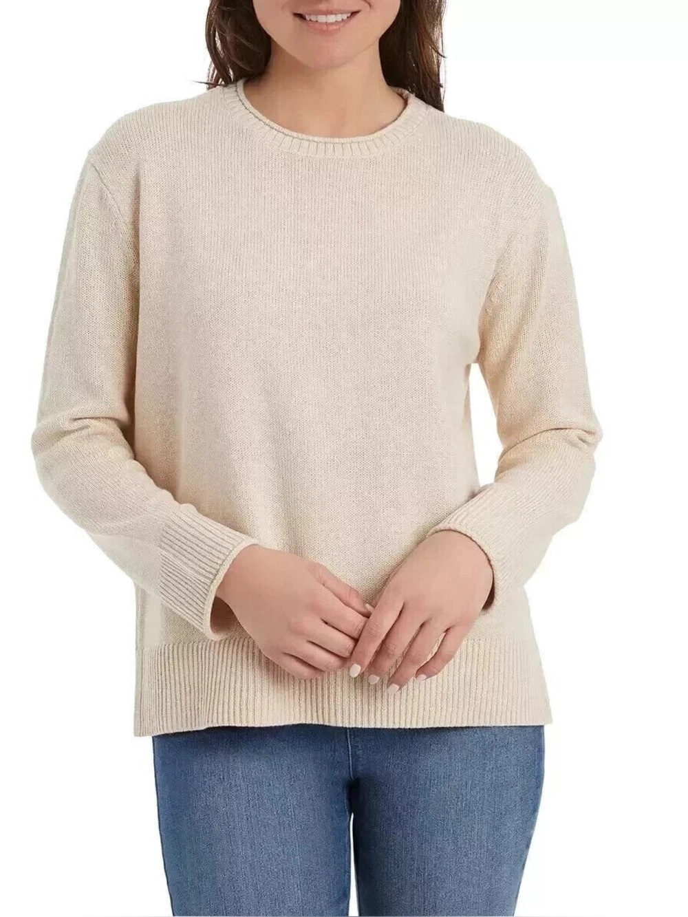 Ella Moss Crewneck Sweater in Cream